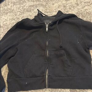 Black Zip-Up Hoodie